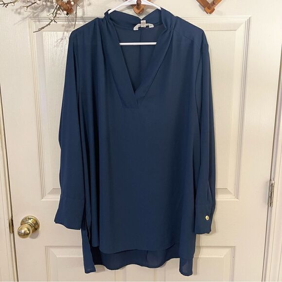 2pc Bundle V-Neck Long Sleeve Tunic Top  Rayon size 1X oversized - Picture 7 of 12